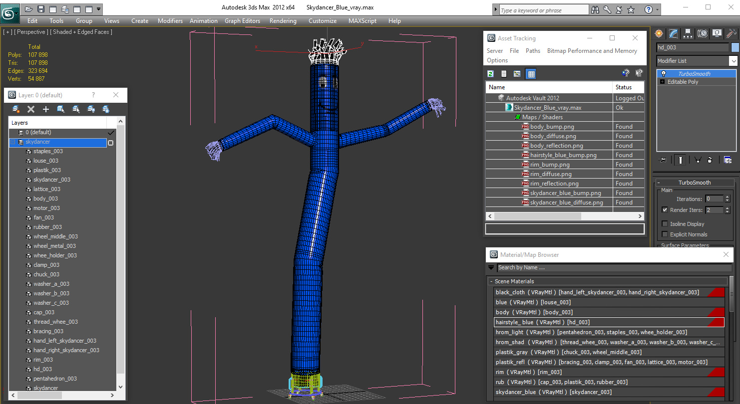 Skydancer Blue 3D model