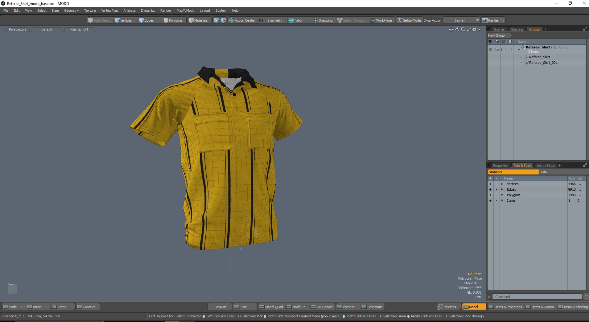 3D Referee Shirt model