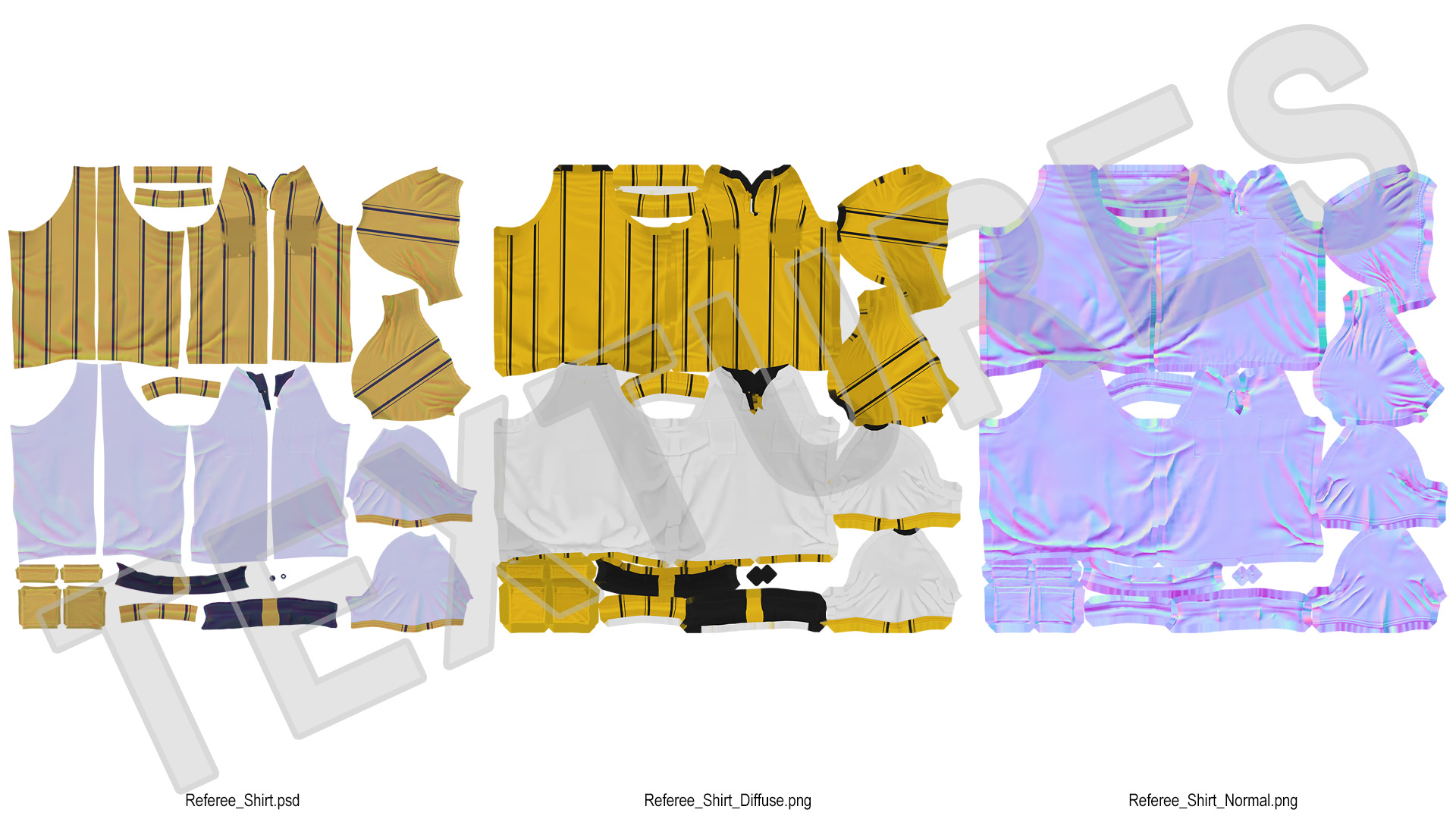 3D Referee Shirt model