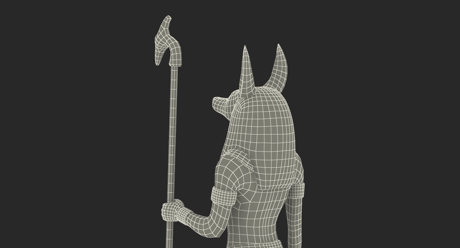 3D model Vintage Egyptian Anubis Statue