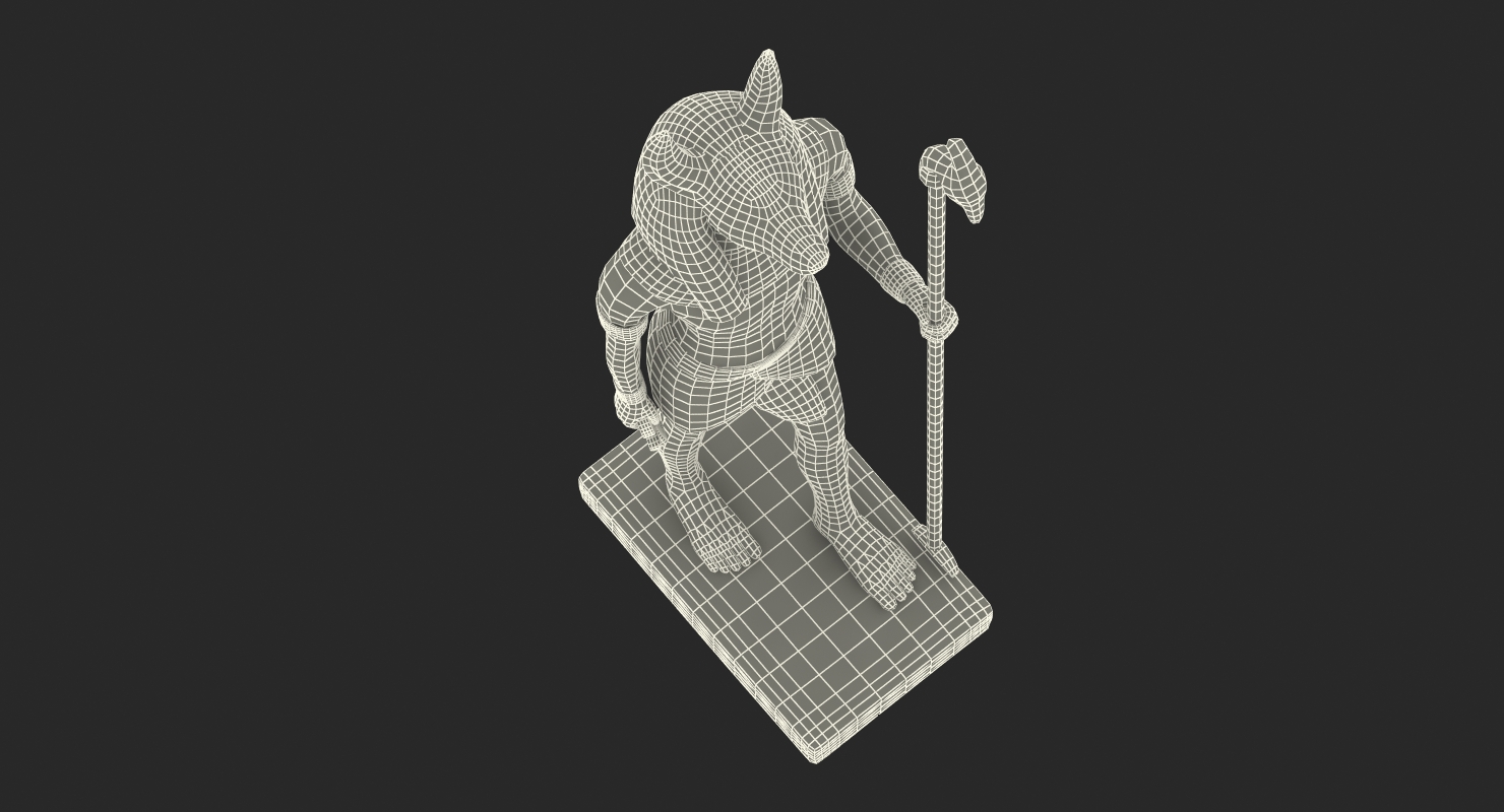 3D model Vintage Egyptian Anubis Statue