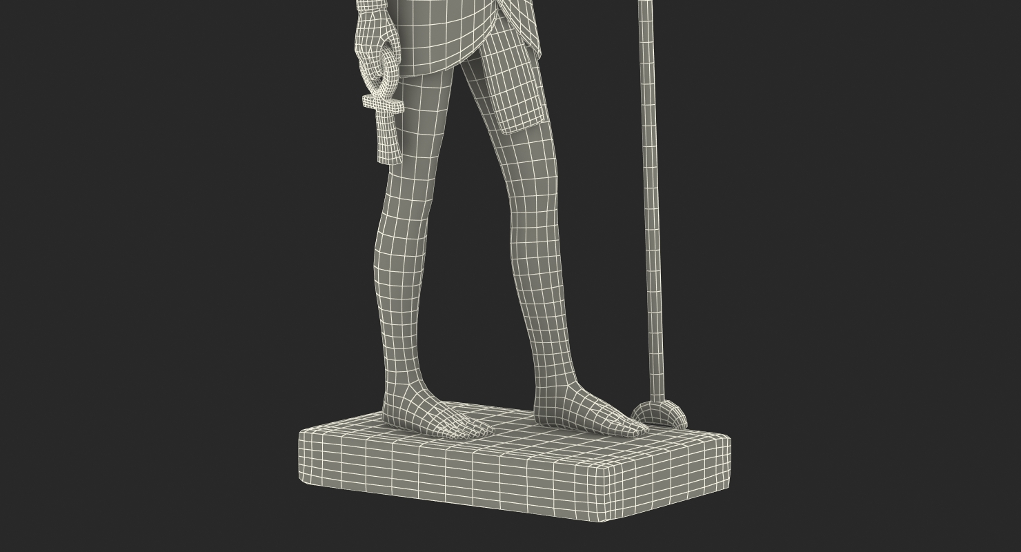 3D model Vintage Egyptian Anubis Statue