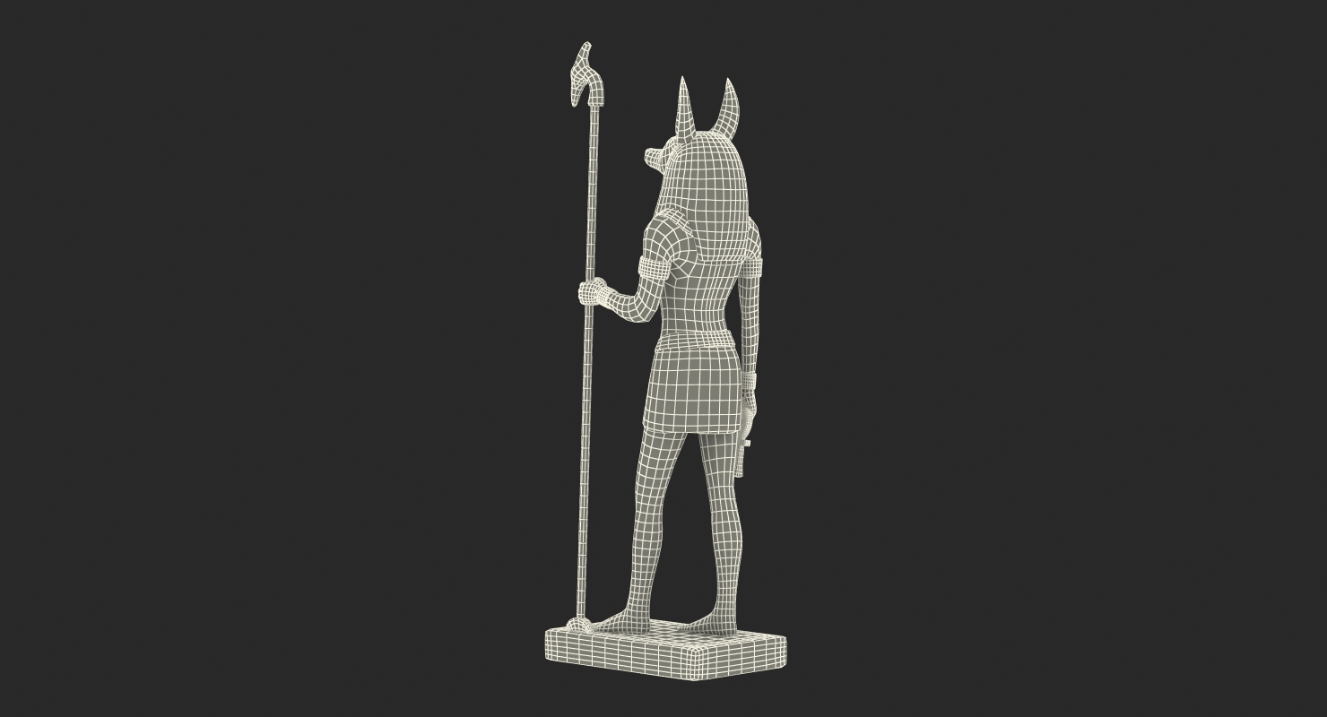 3D model Vintage Egyptian Anubis Statue