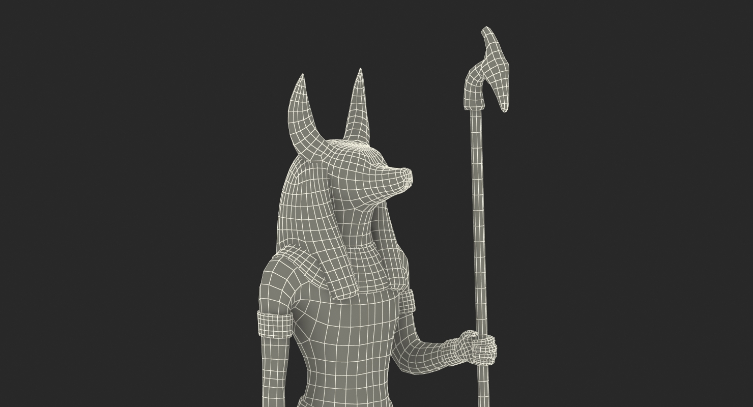 3D model Vintage Egyptian Anubis Statue