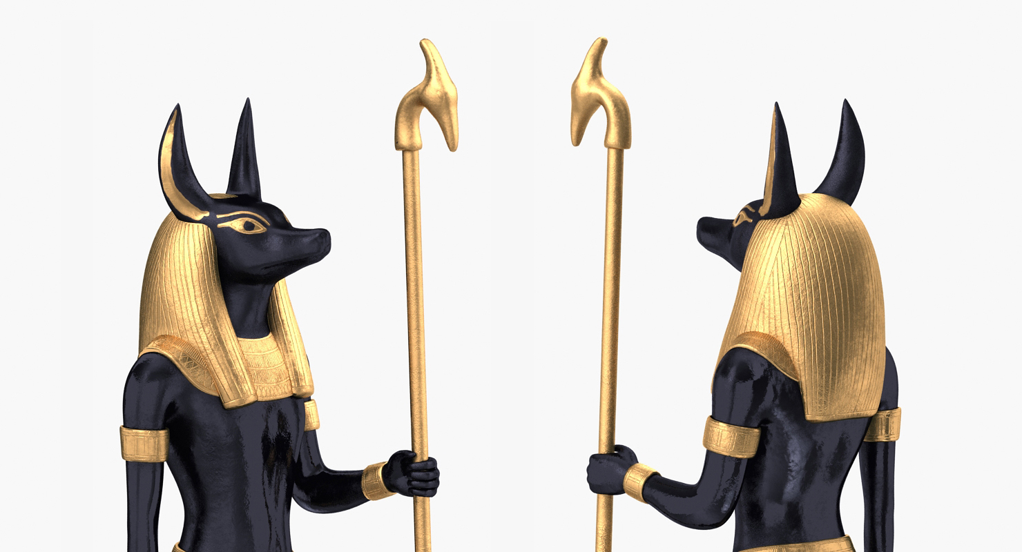 3D model Vintage Egyptian Anubis Statue