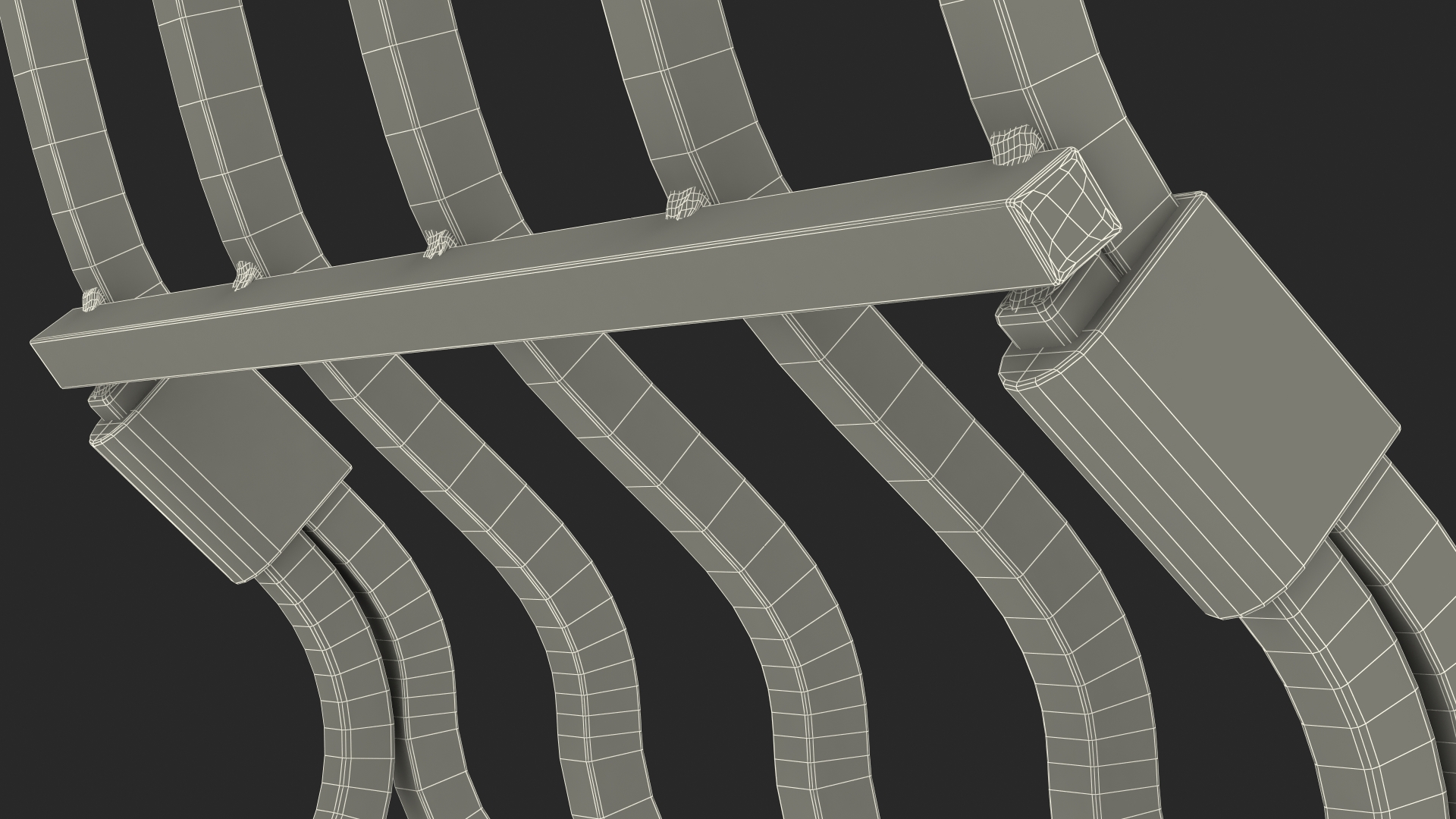3D Vertical Fireplace Log Grate model