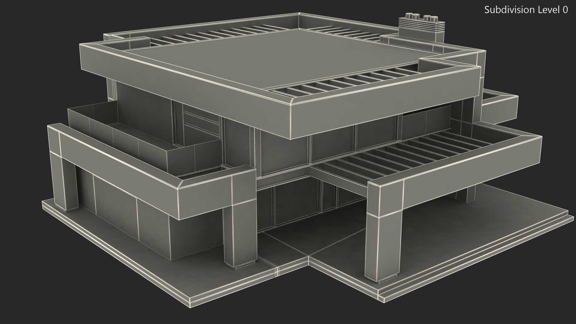 3D Modern House White model