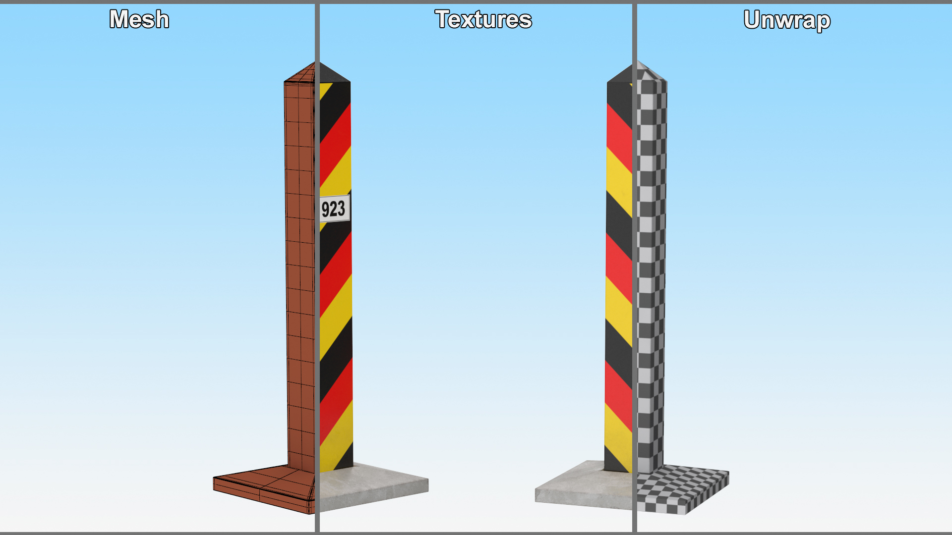 Border Post of Germany 3D