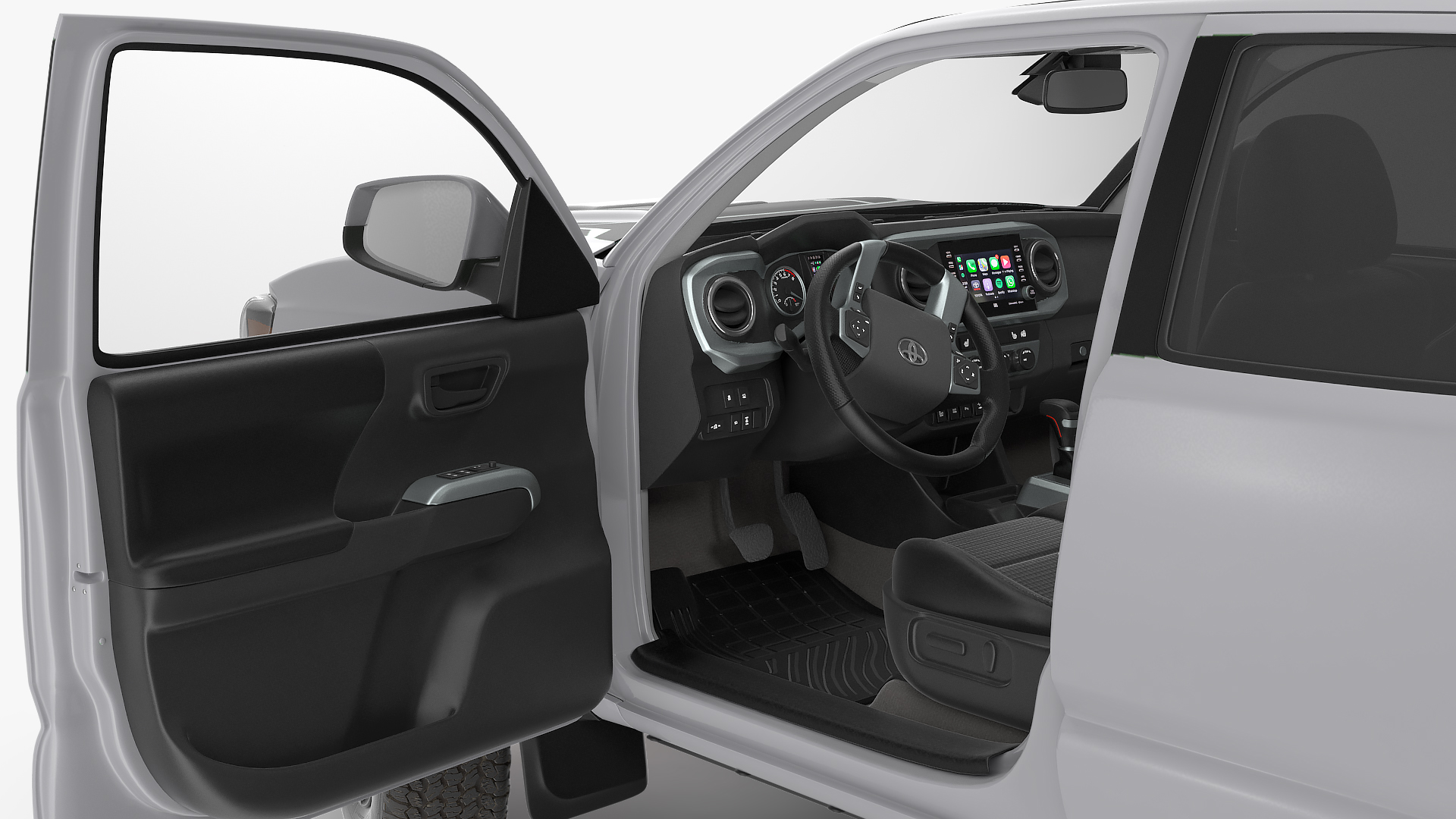 3D Toyota Tacoma TRD Pro Silver Sky Metallic 2021 Rigged model