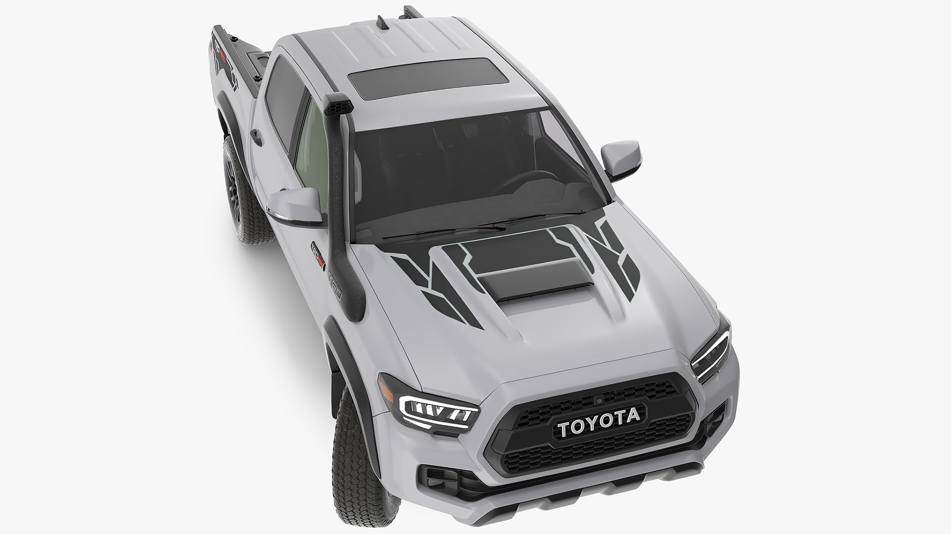 3D Toyota Tacoma TRD Pro Silver Sky Metallic 2021 Rigged model