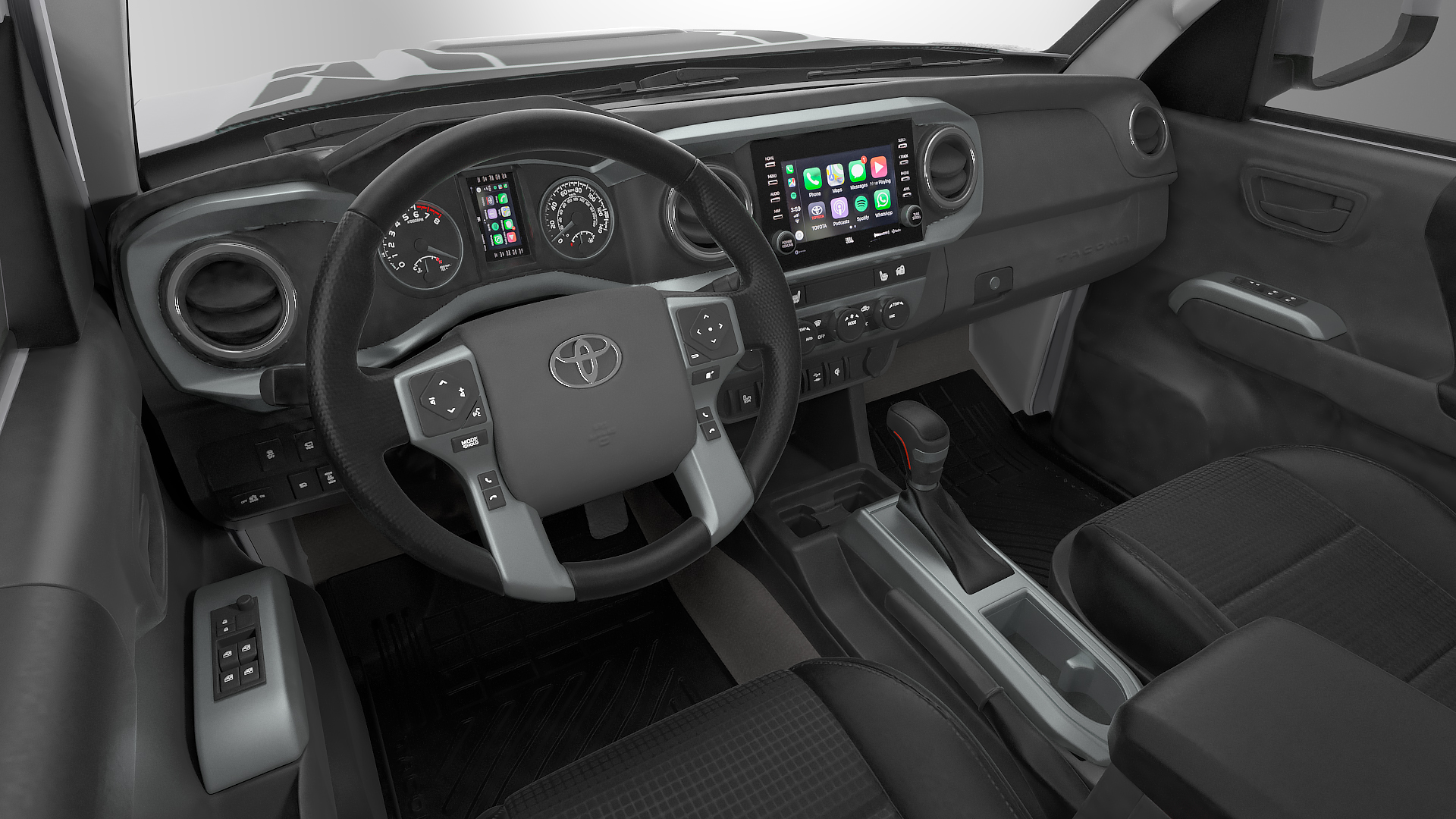 3D Toyota Tacoma TRD Pro Silver Sky Metallic 2021 Rigged model