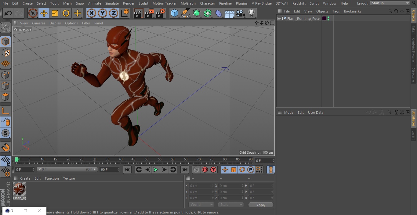 3D Flash Running Pose model