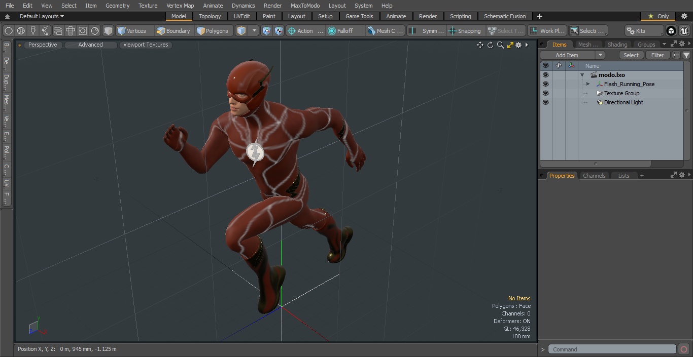 3D Flash Running Pose model