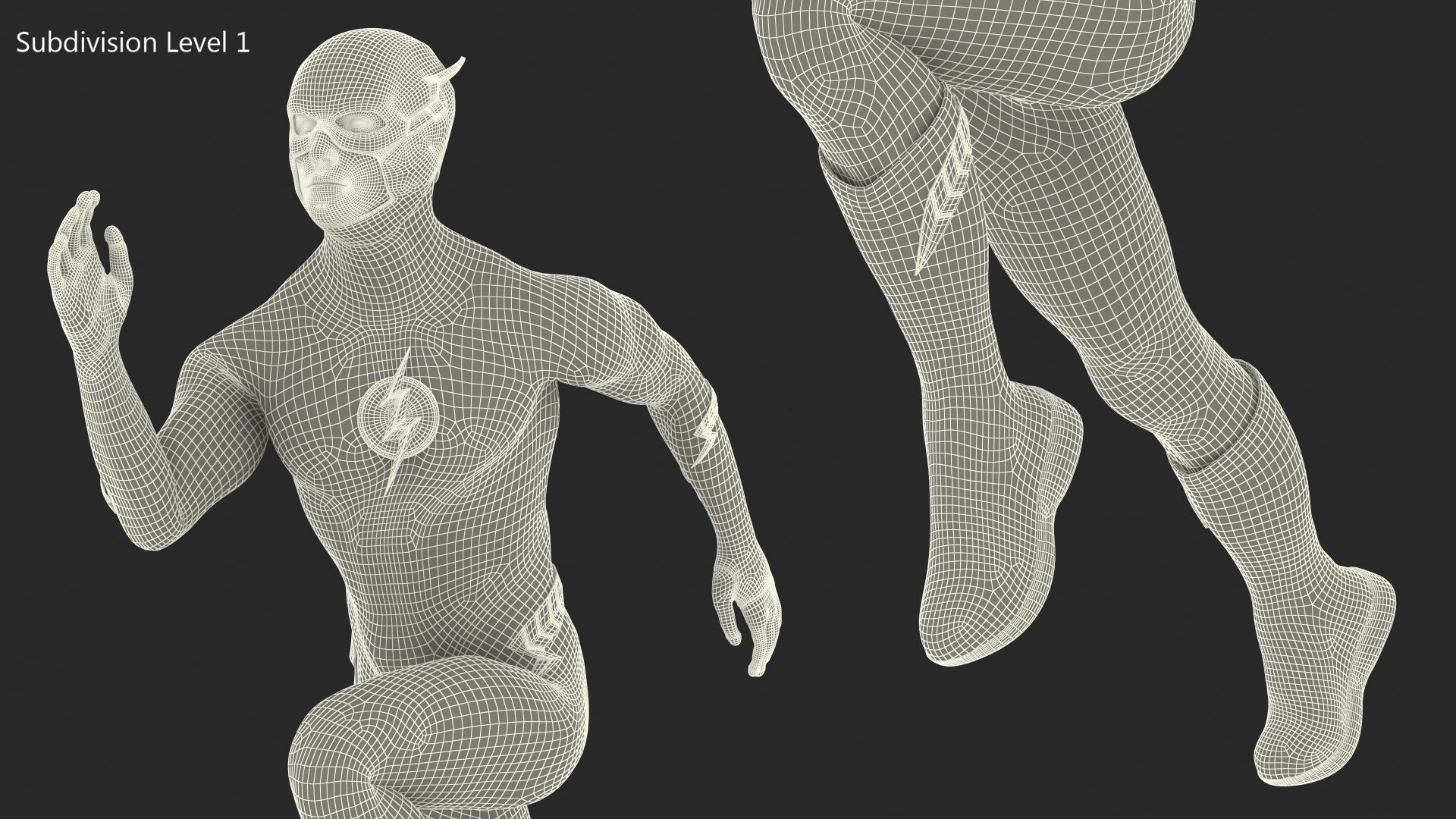 3D Flash Running Pose model