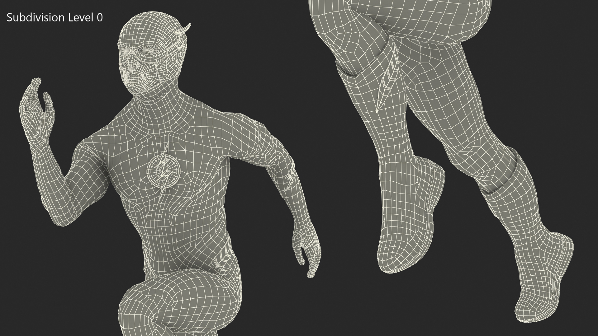 3D Flash Running Pose model