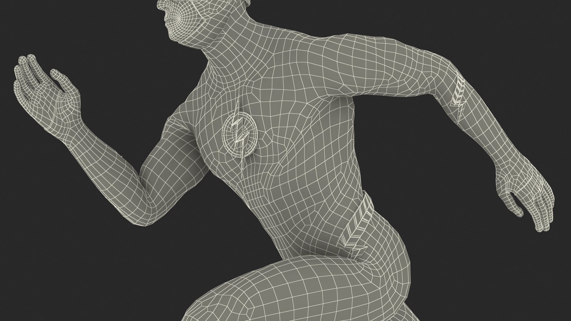 3D Flash Running Pose model