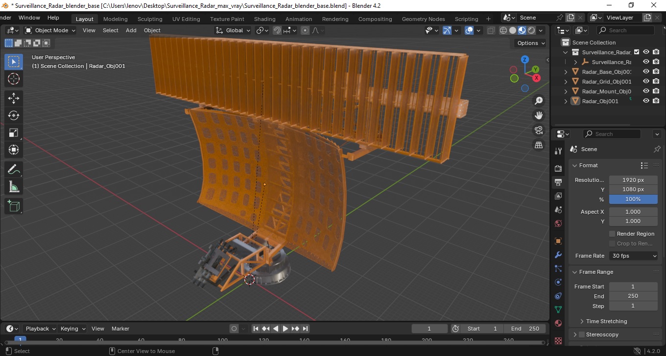 3D Surveillance Radar model