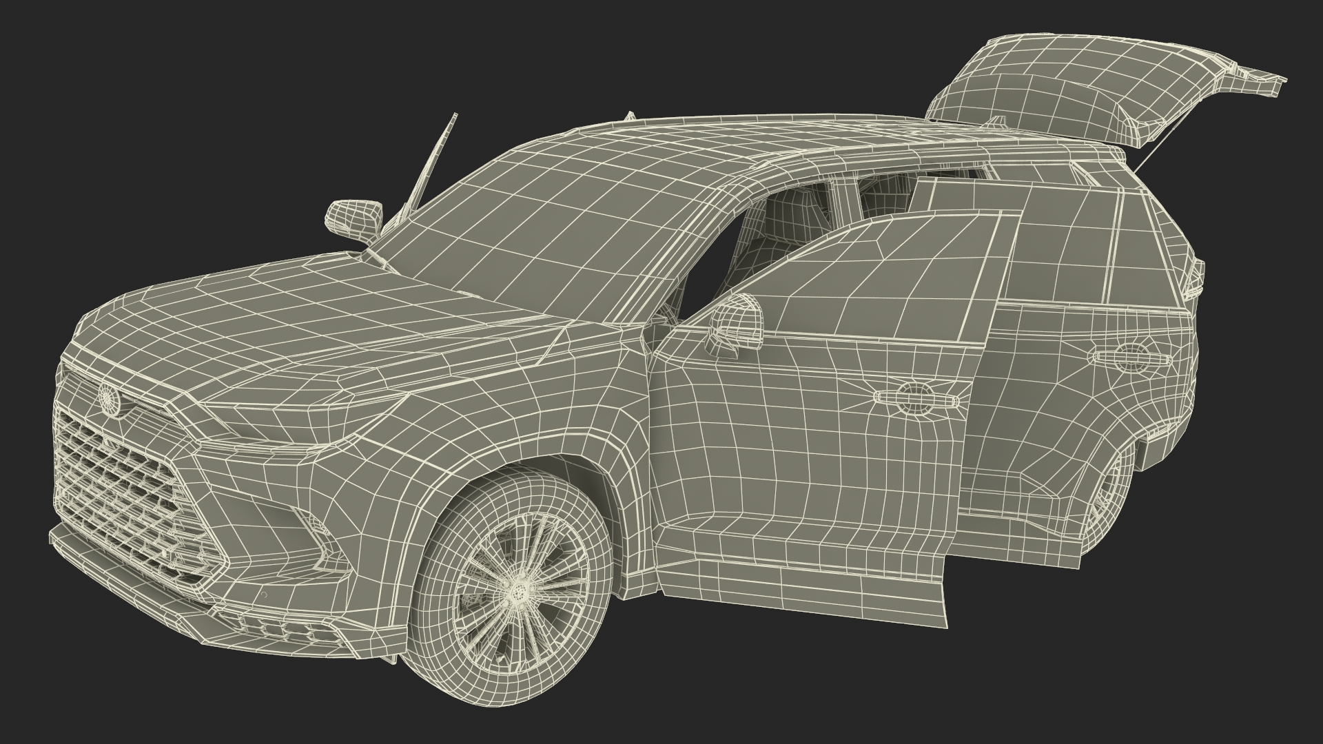 Toyota Grand Highlander 2024 White 3D model