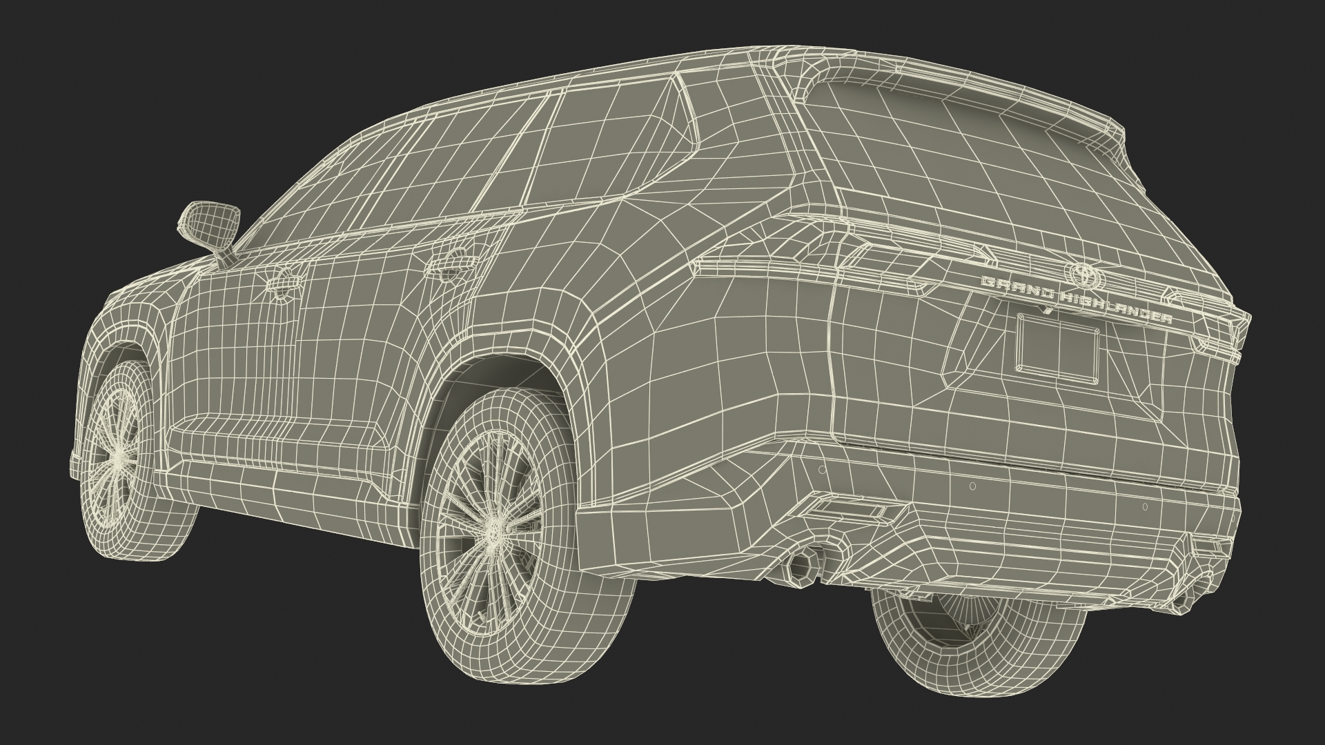 Toyota Grand Highlander 2024 White 3D model