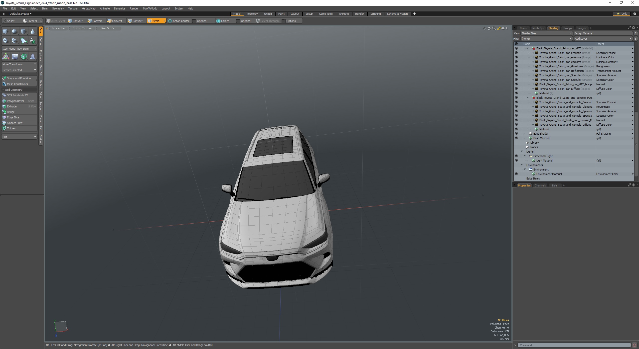 Toyota Grand Highlander 2024 White 3D model
