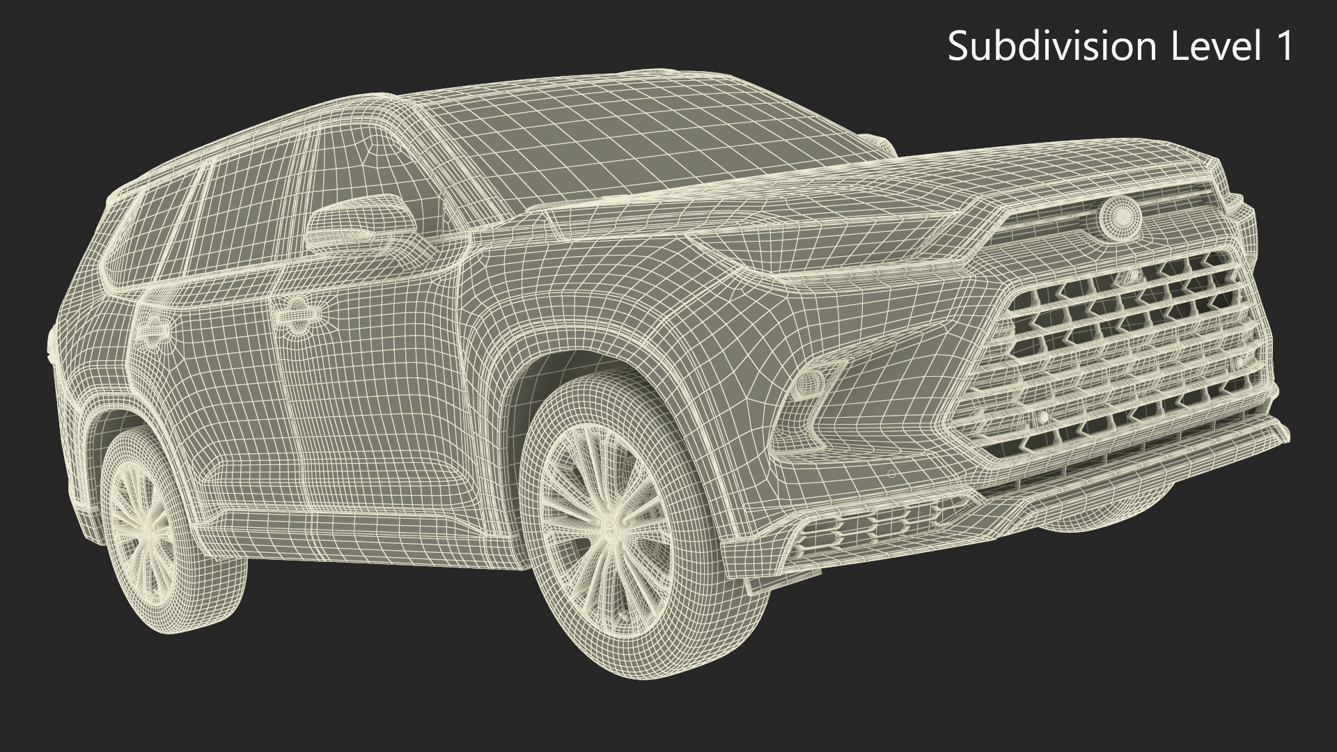 Toyota Grand Highlander 2024 White 3D model