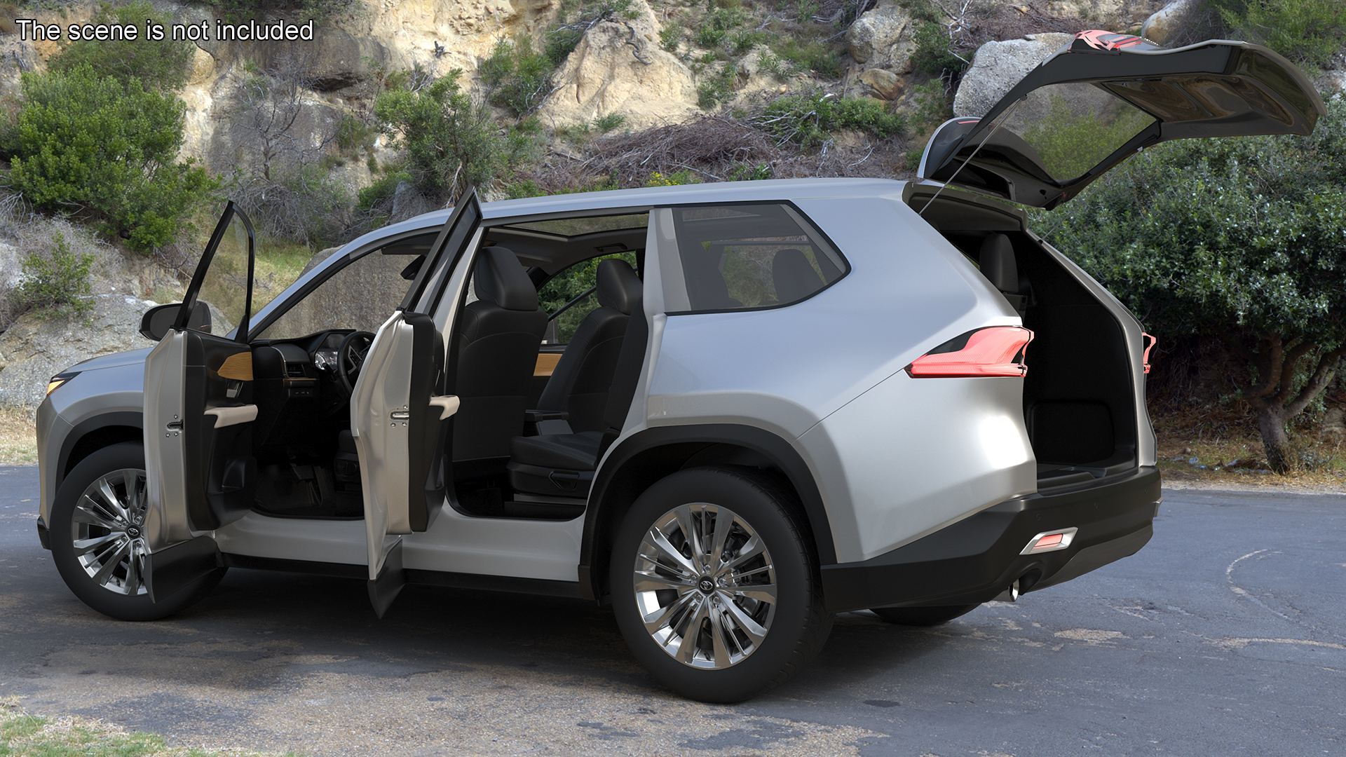 Toyota Grand Highlander 2024 White 3D model