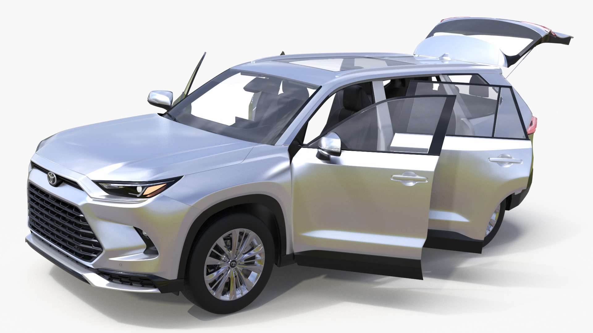 Toyota Grand Highlander 2024 White 3D model