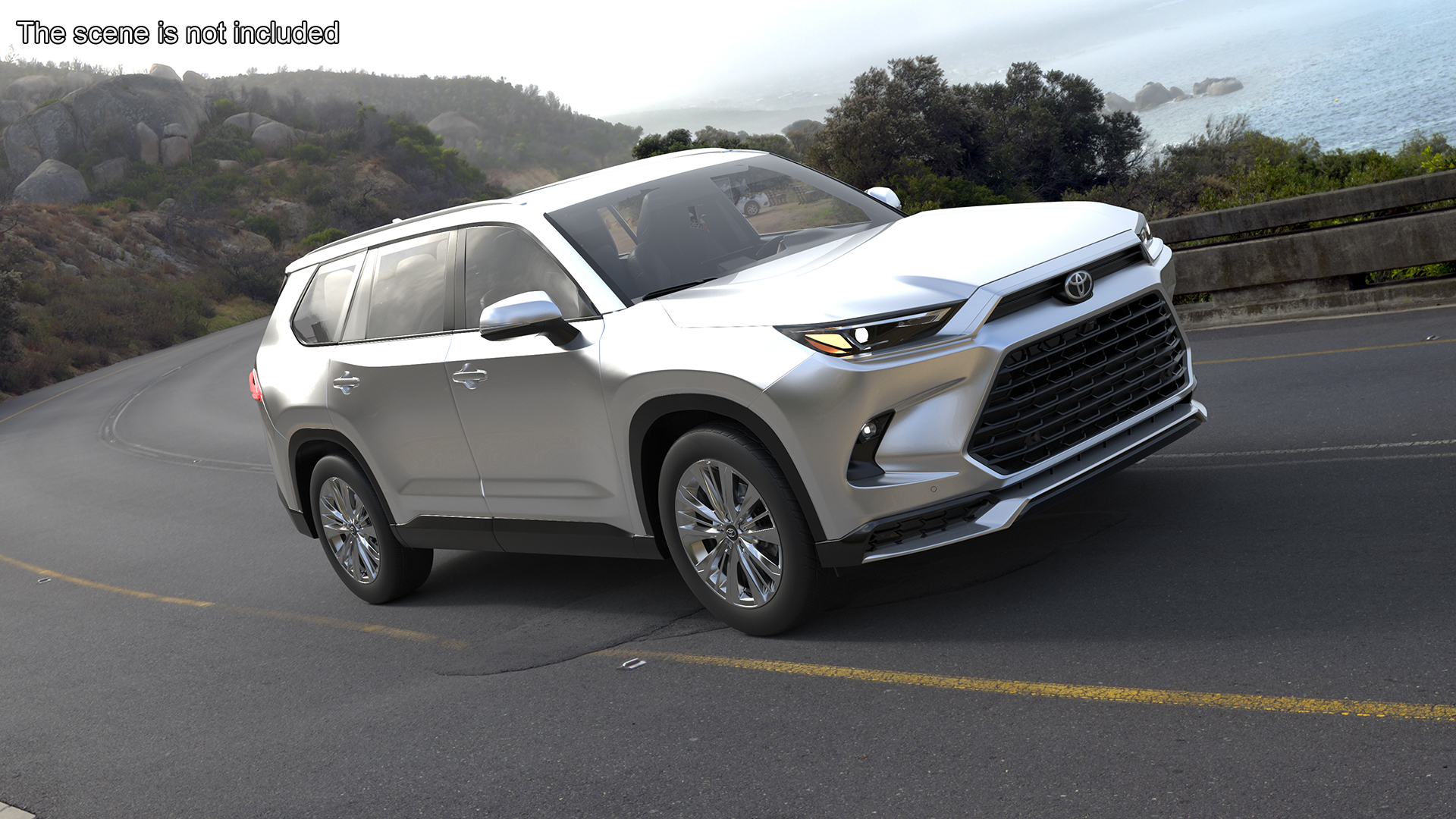 Toyota Grand Highlander 2024 White 3D model