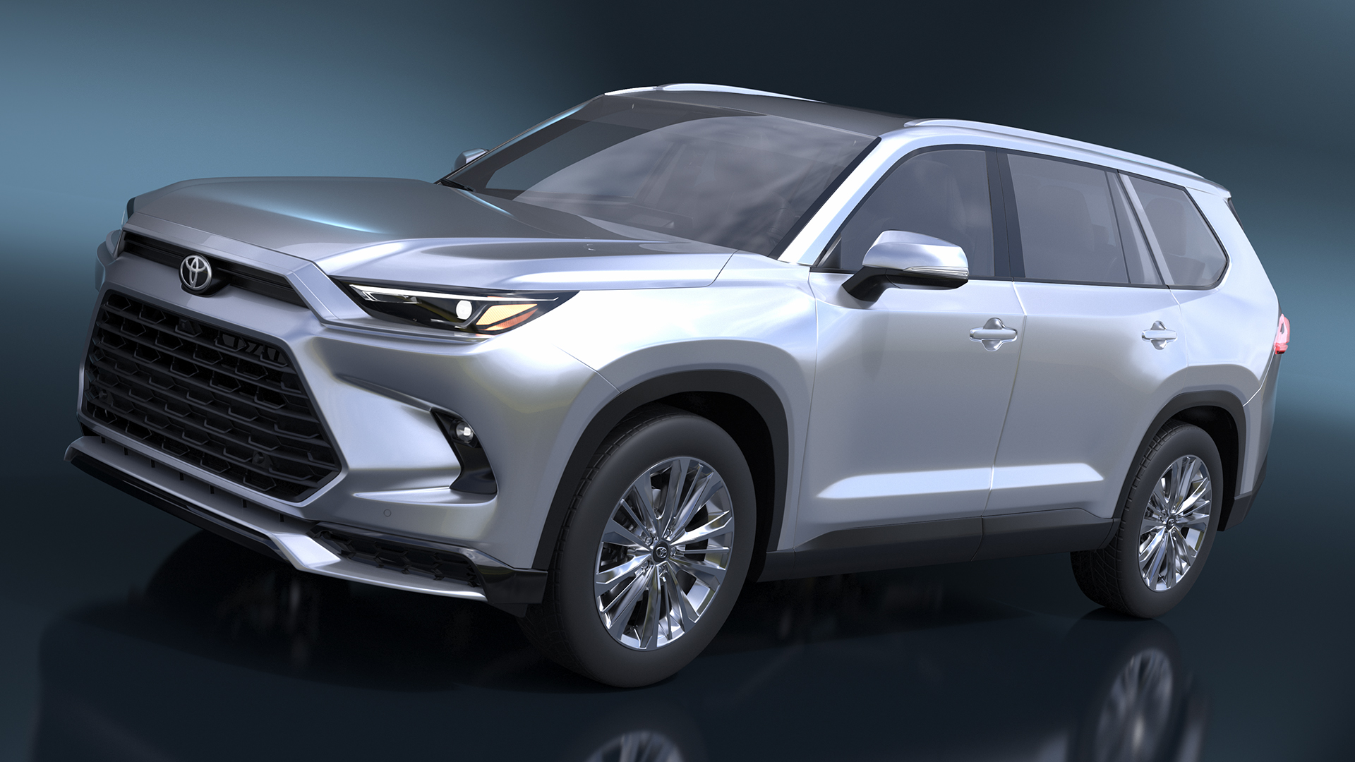 Toyota Grand Highlander 2024 White 3D model