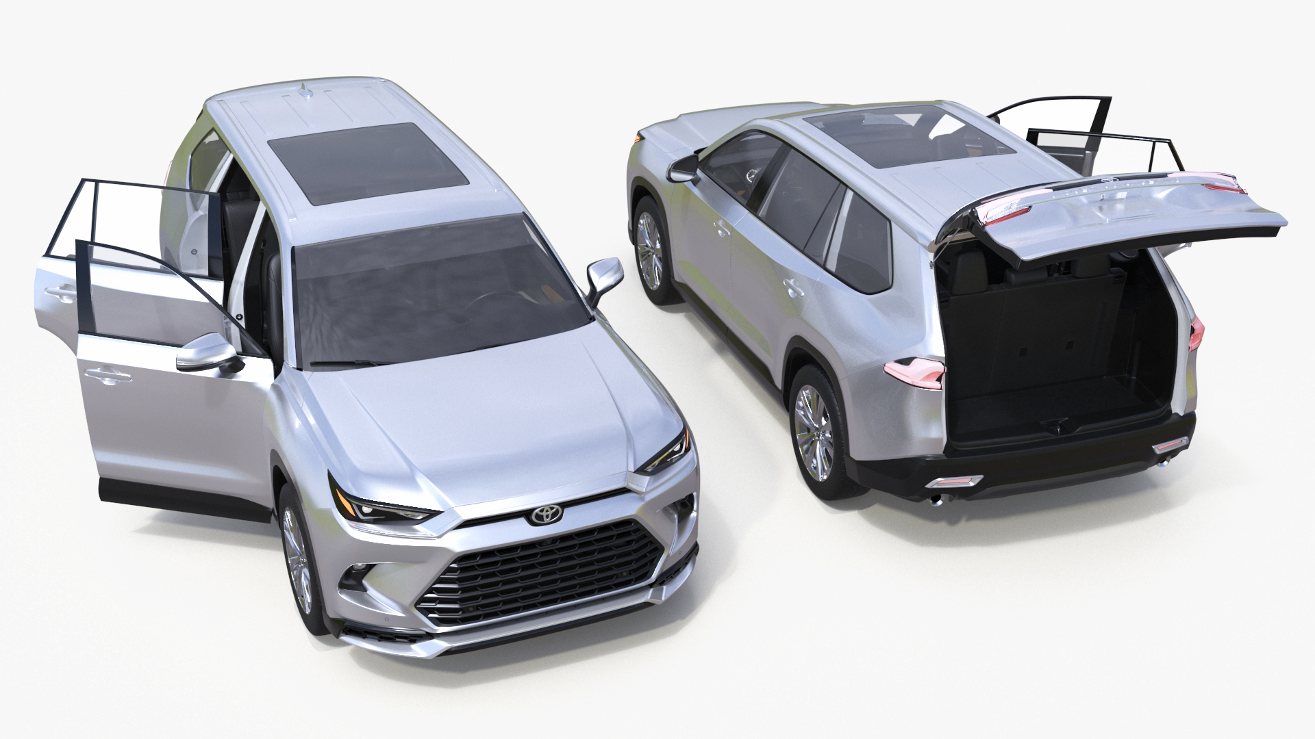 Toyota Grand Highlander 2024 White 3D model