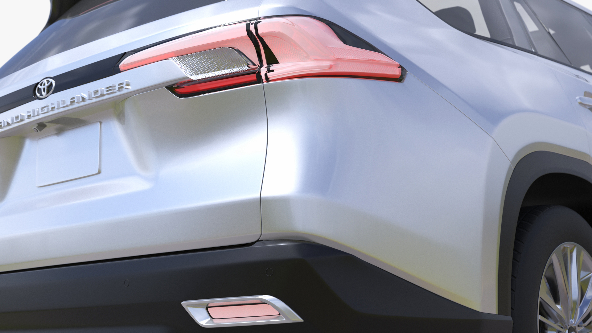 Toyota Grand Highlander 2024 White 3D model