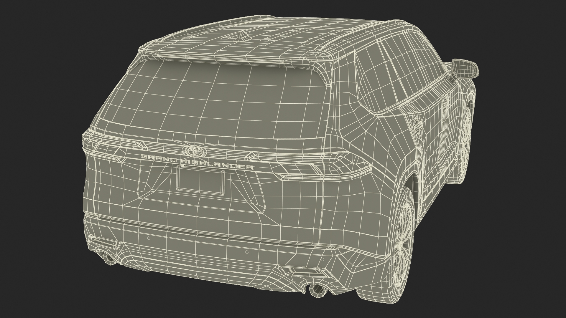 Toyota Grand Highlander 2024 White 3D model