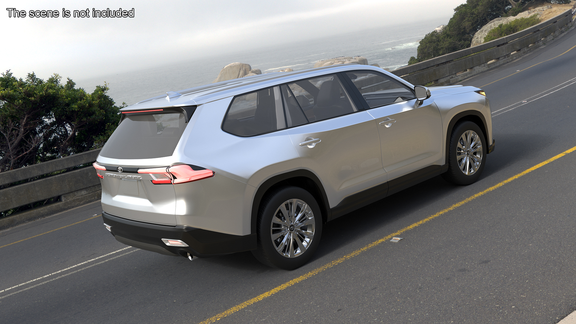 Toyota Grand Highlander 2024 White 3D model