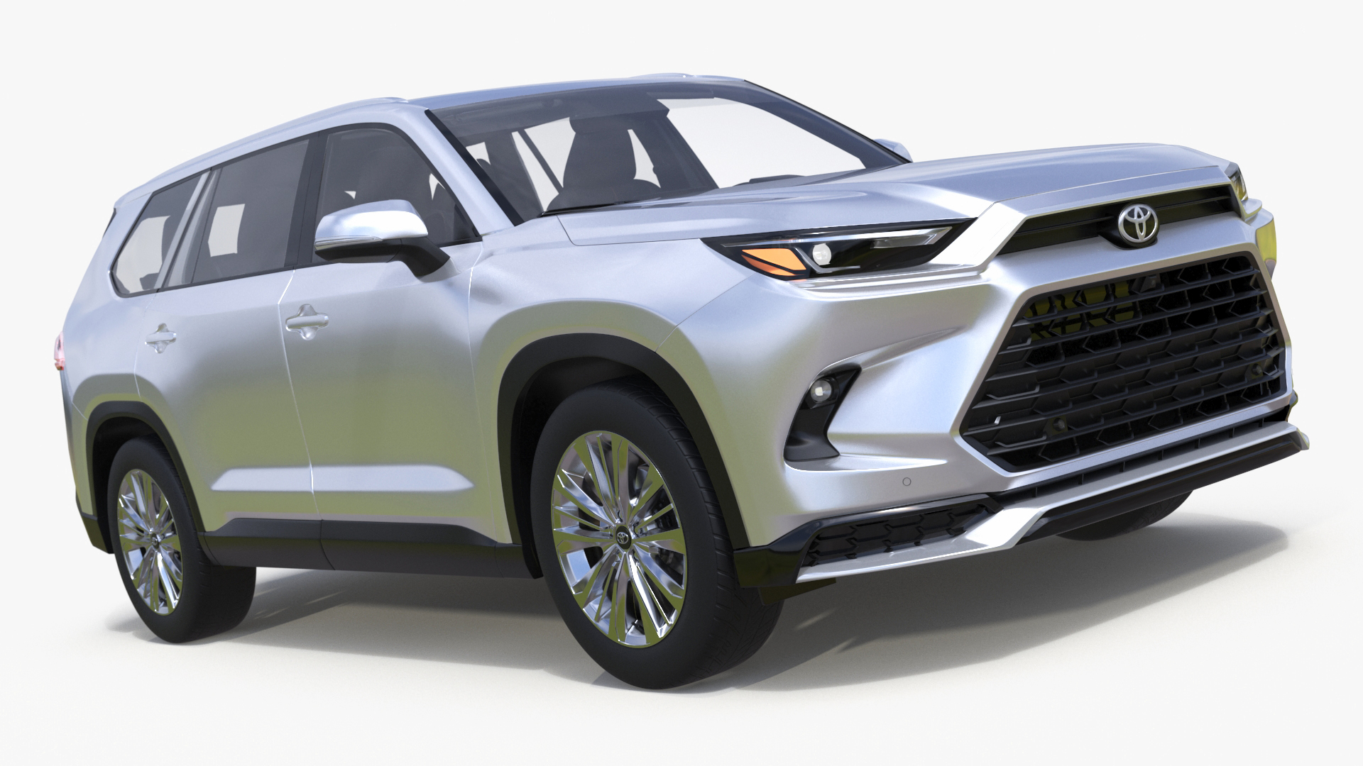 Toyota Grand Highlander 2024 White 3D model