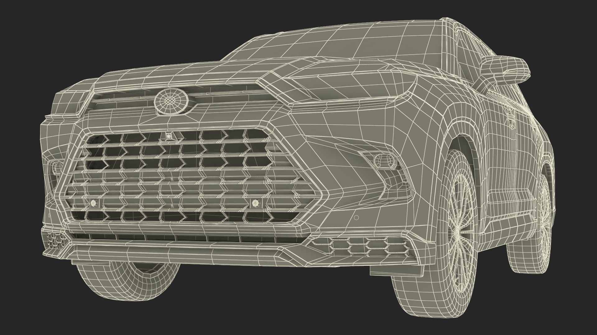Toyota Grand Highlander 2024 White 3D model