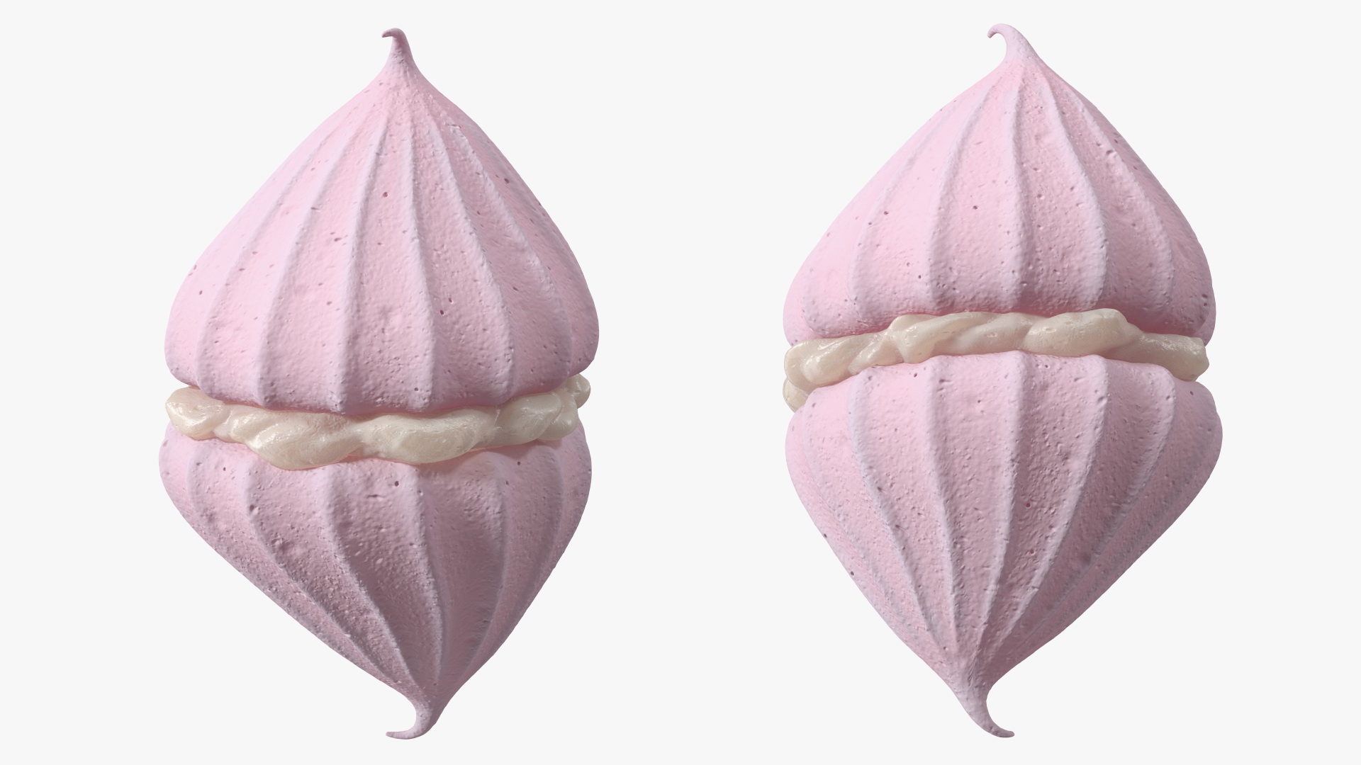 Meringue Pink with Vanilla Filling 3D model