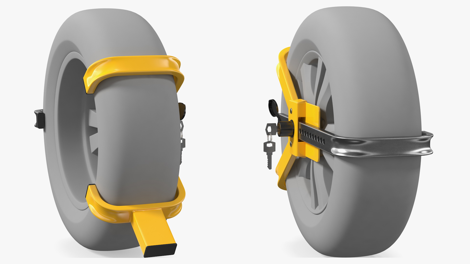 Security Anti Theft Lock with Keys 3D model