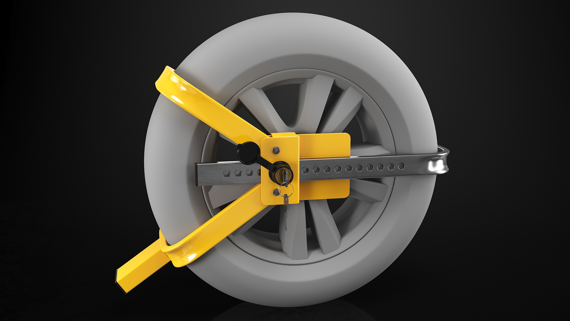 Security Anti Theft Lock with Keys 3D model