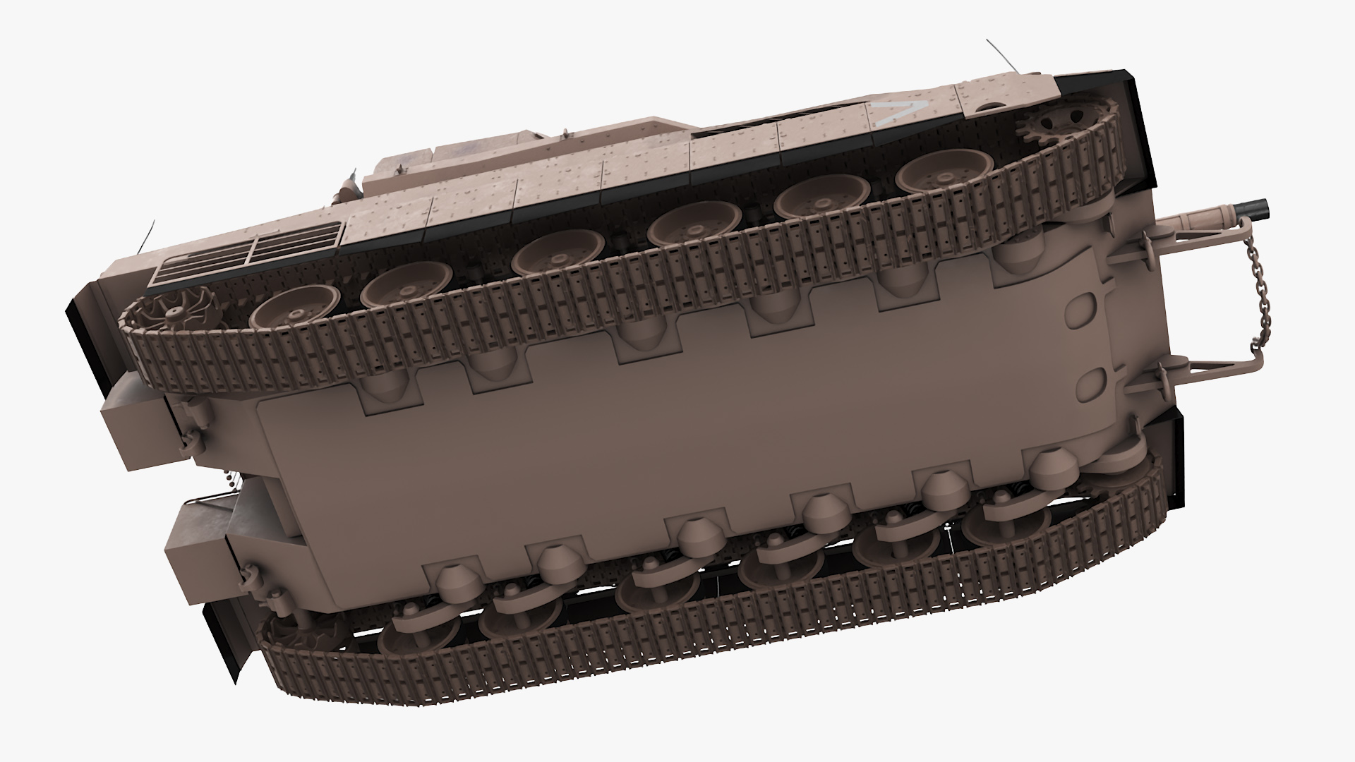 3D Israeli Tank Merkava 5 Beige model