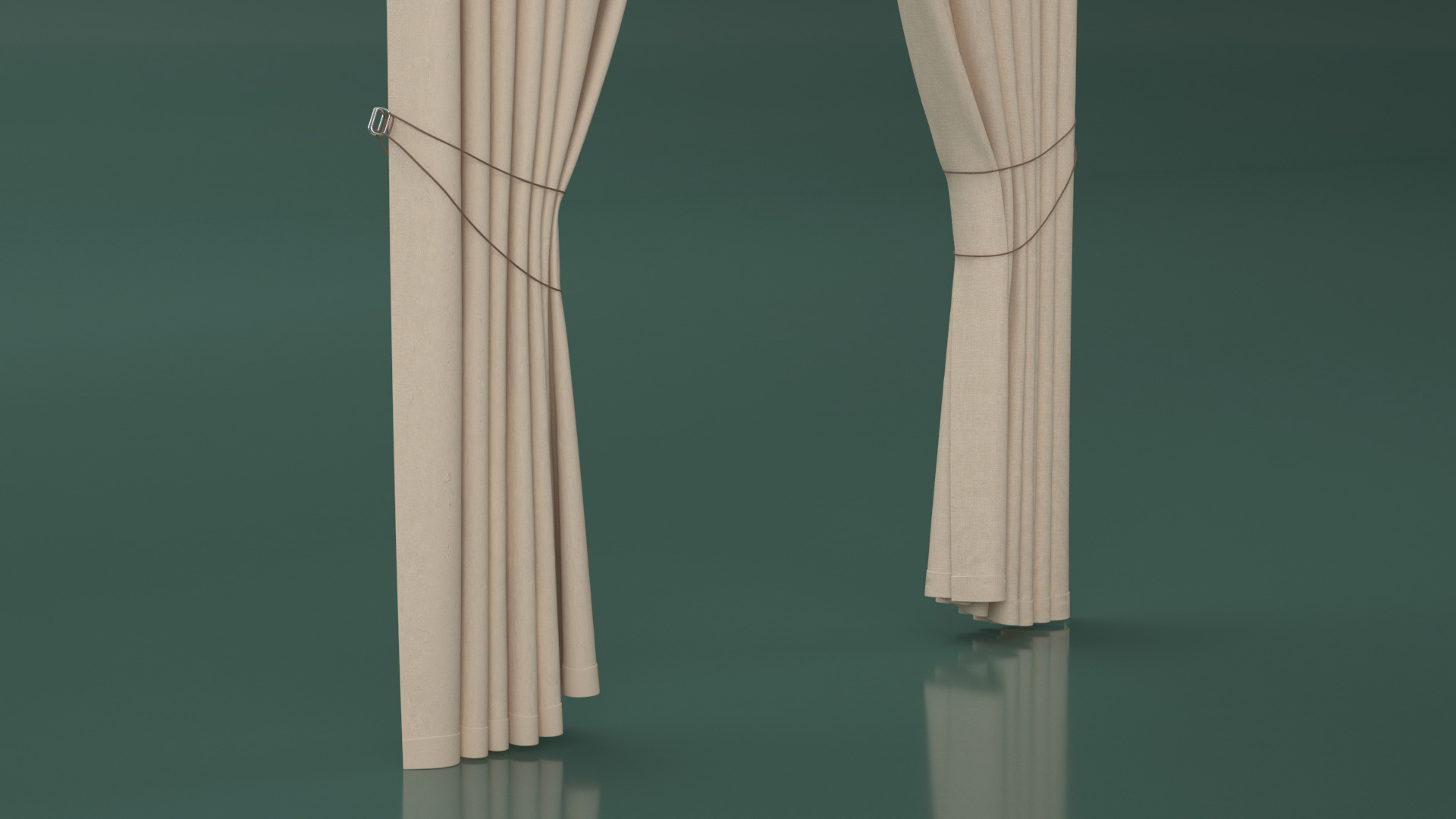 Classic Curtains with Valance 3D model