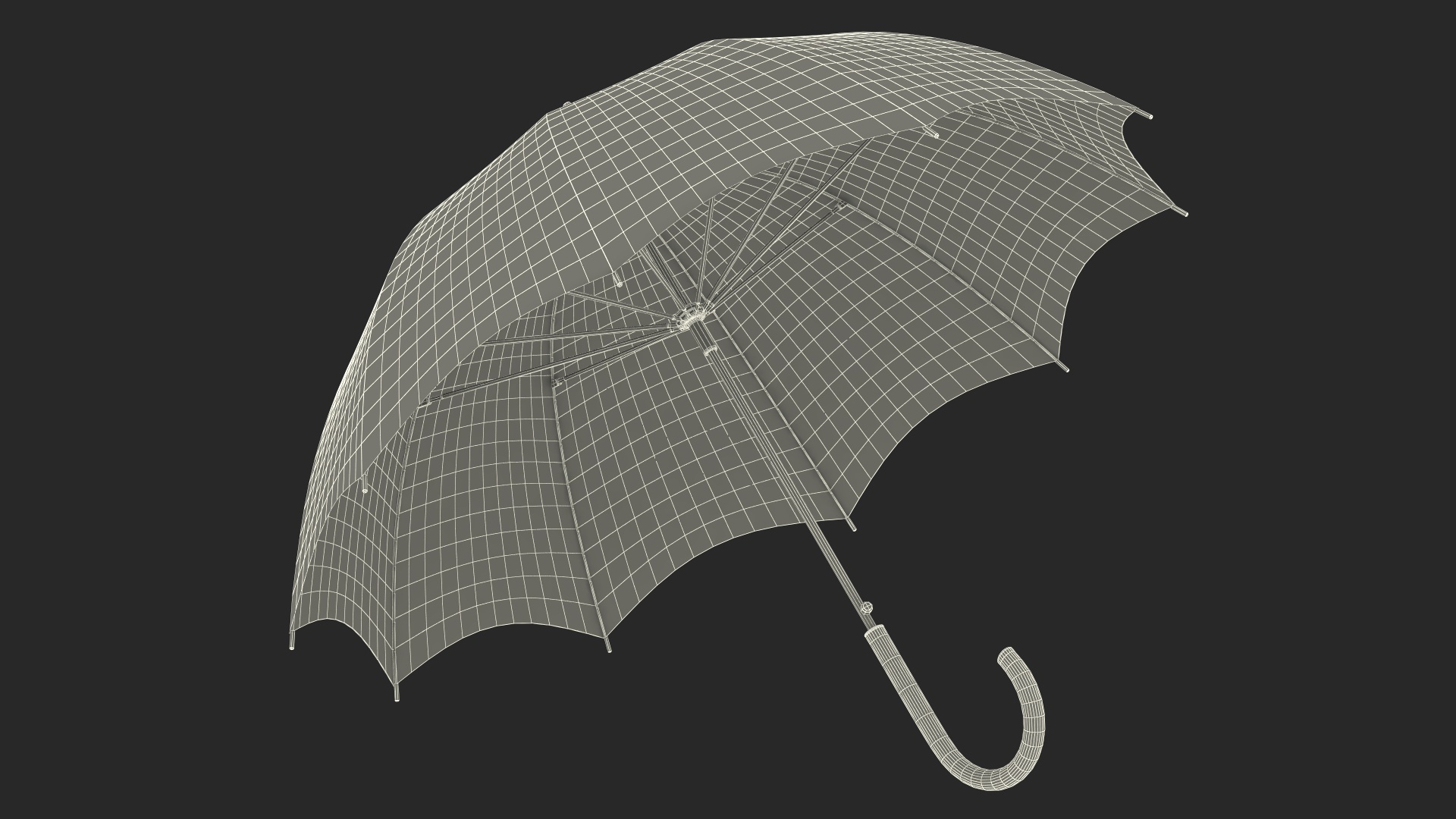 Auto Open Black Umbrella 3D model