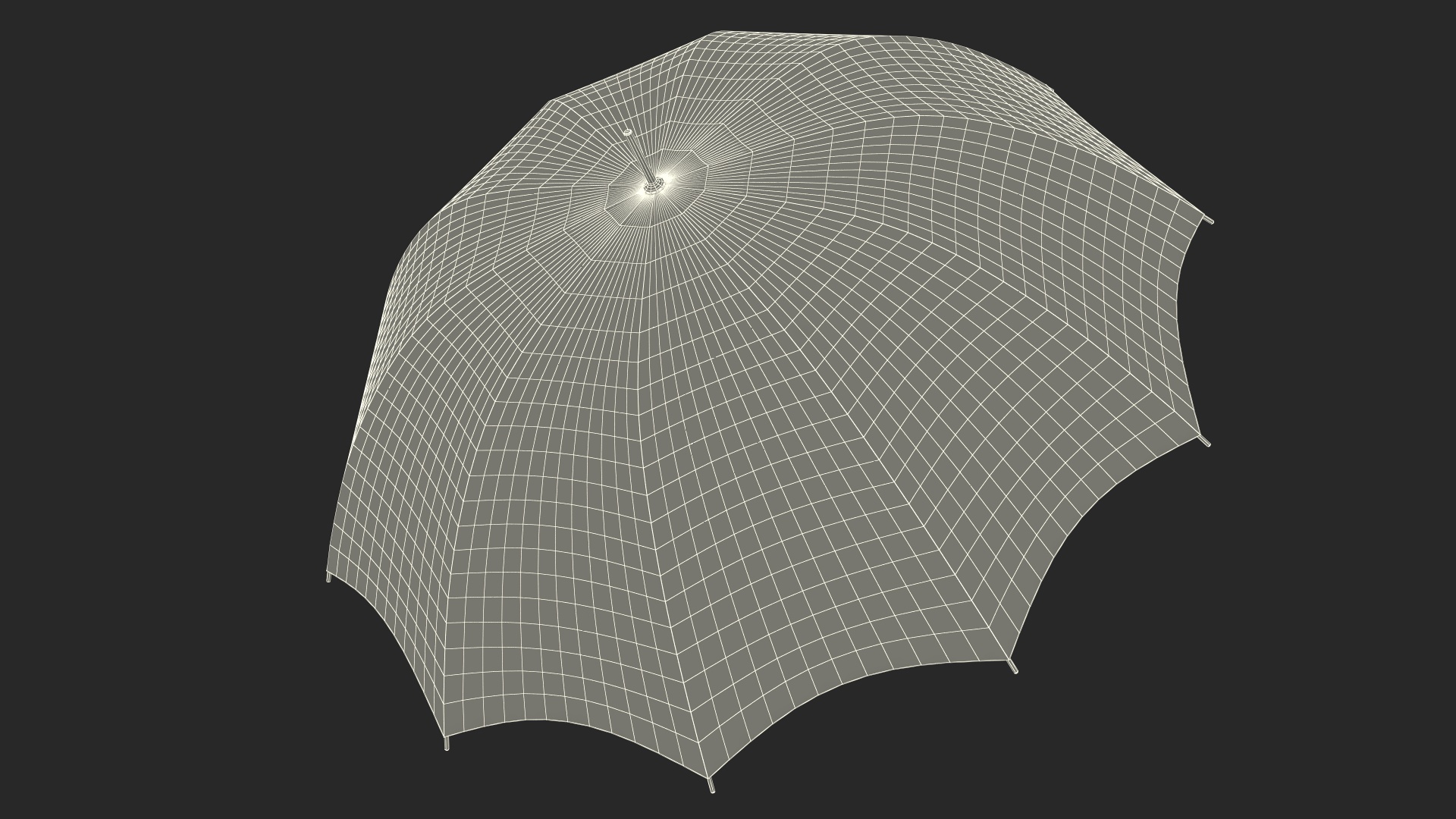 Auto Open Black Umbrella 3D model