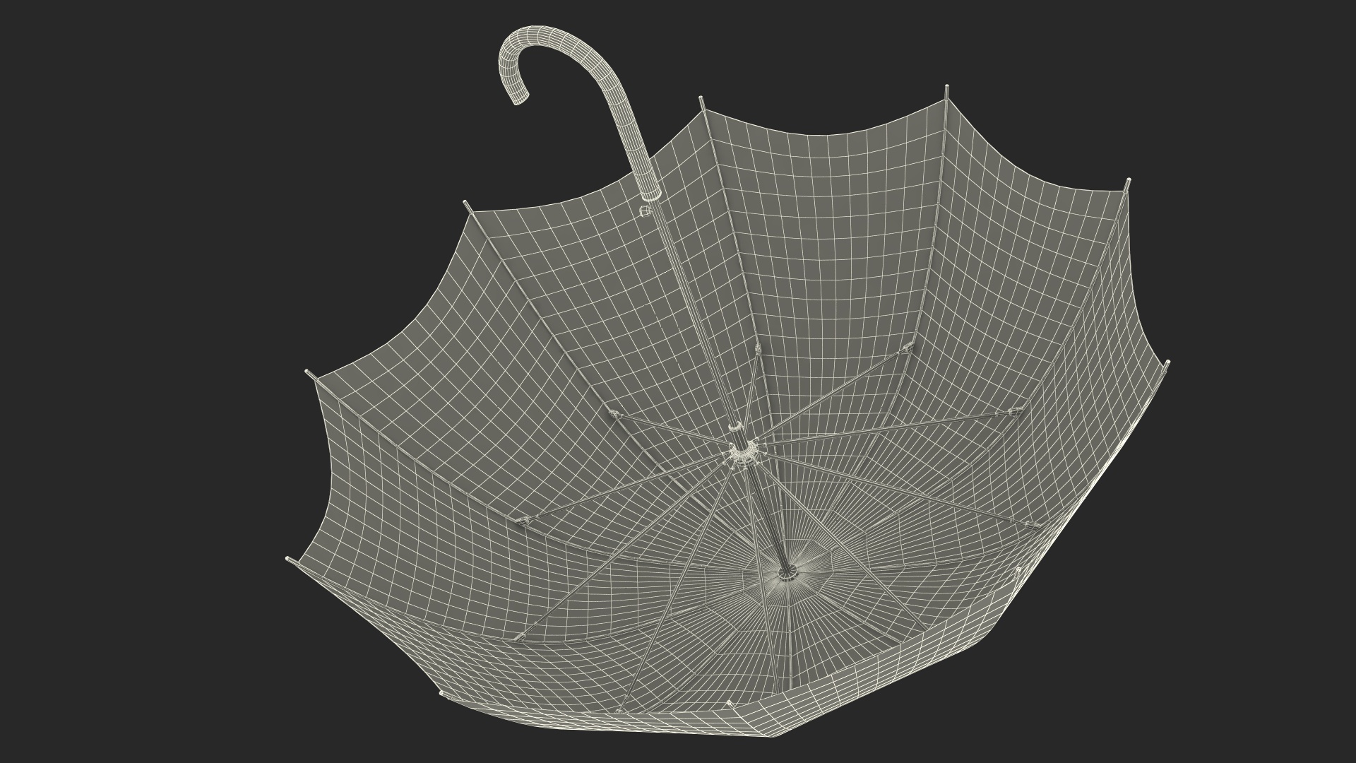 Auto Open Black Umbrella 3D model