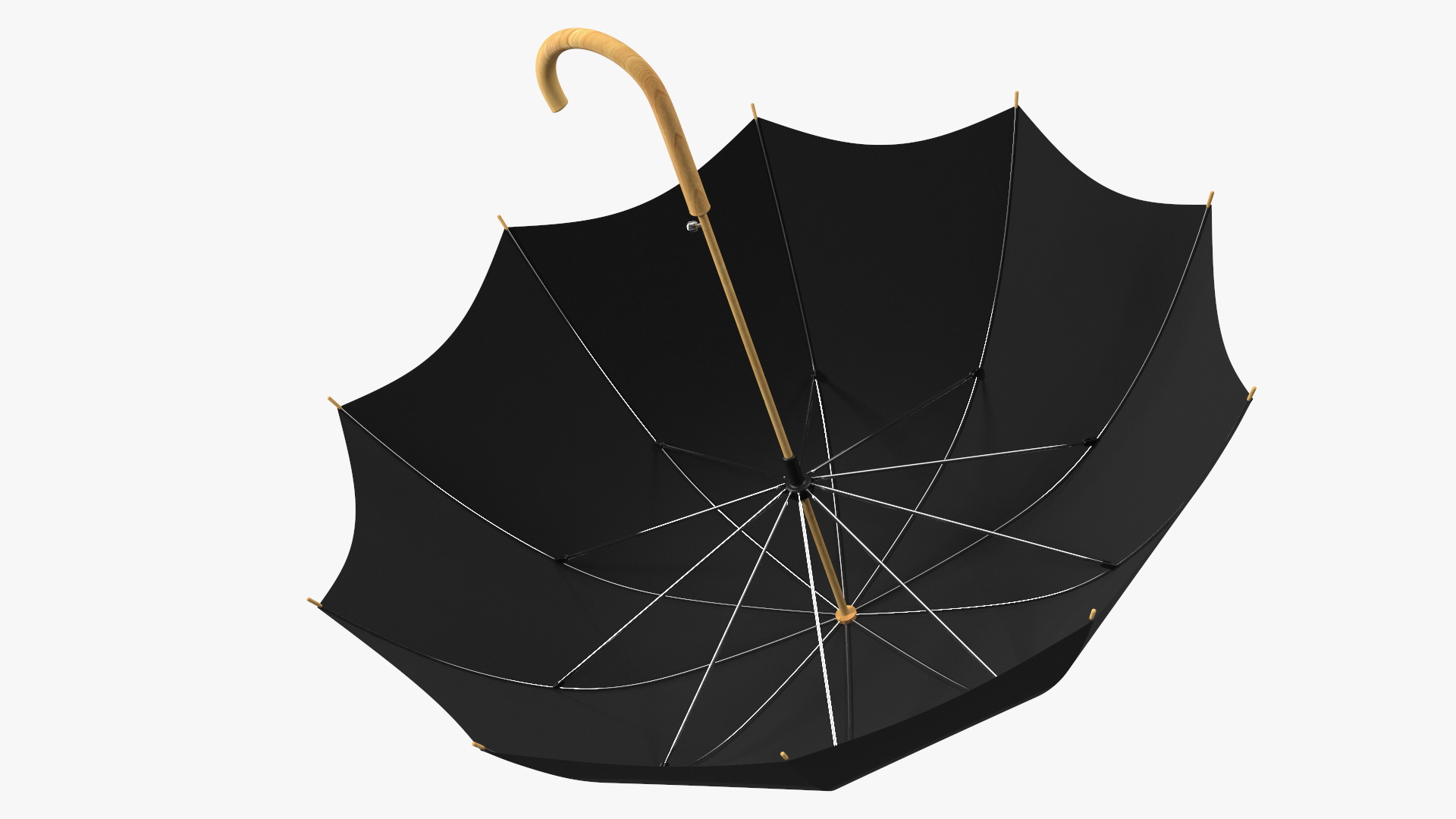 Auto Open Black Umbrella 3D model