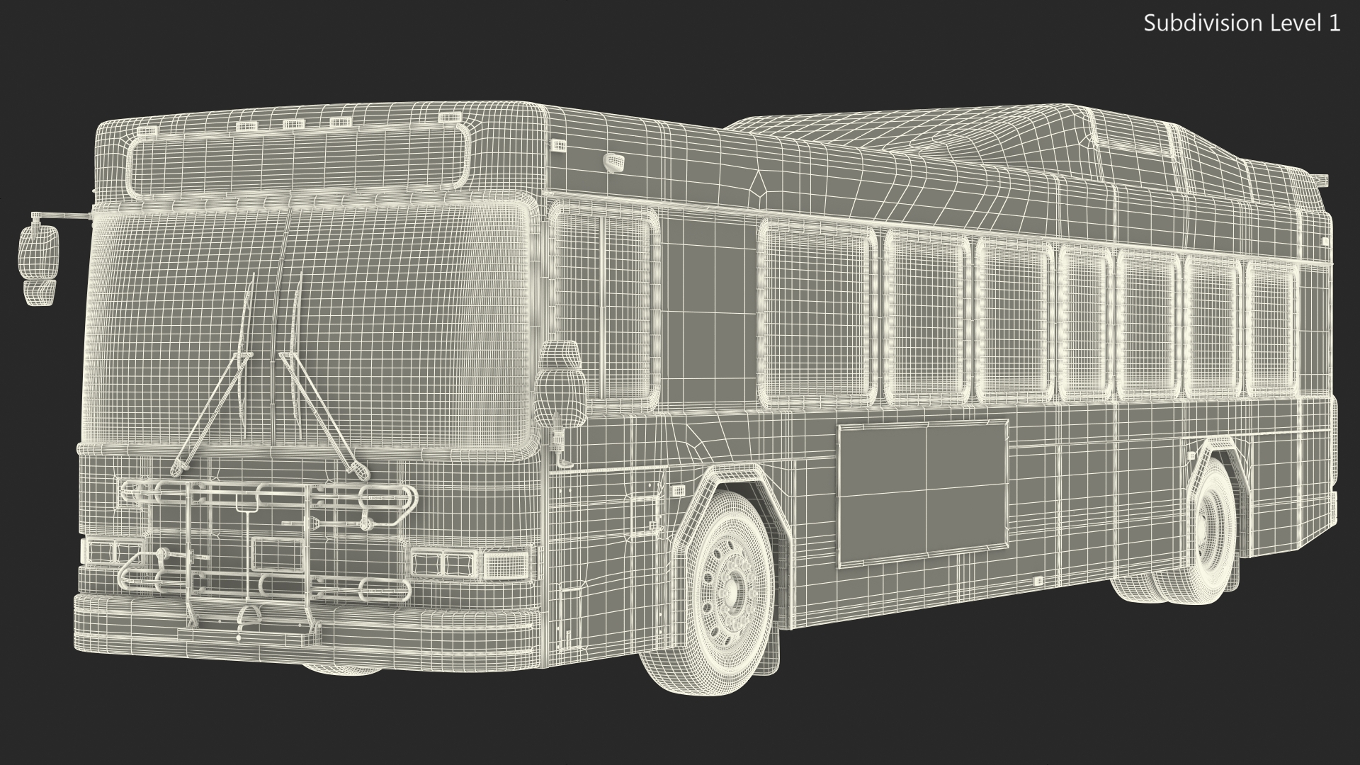 3D Gillig Low Floor Hybrid Bus Intercity Blue Simple Interior model