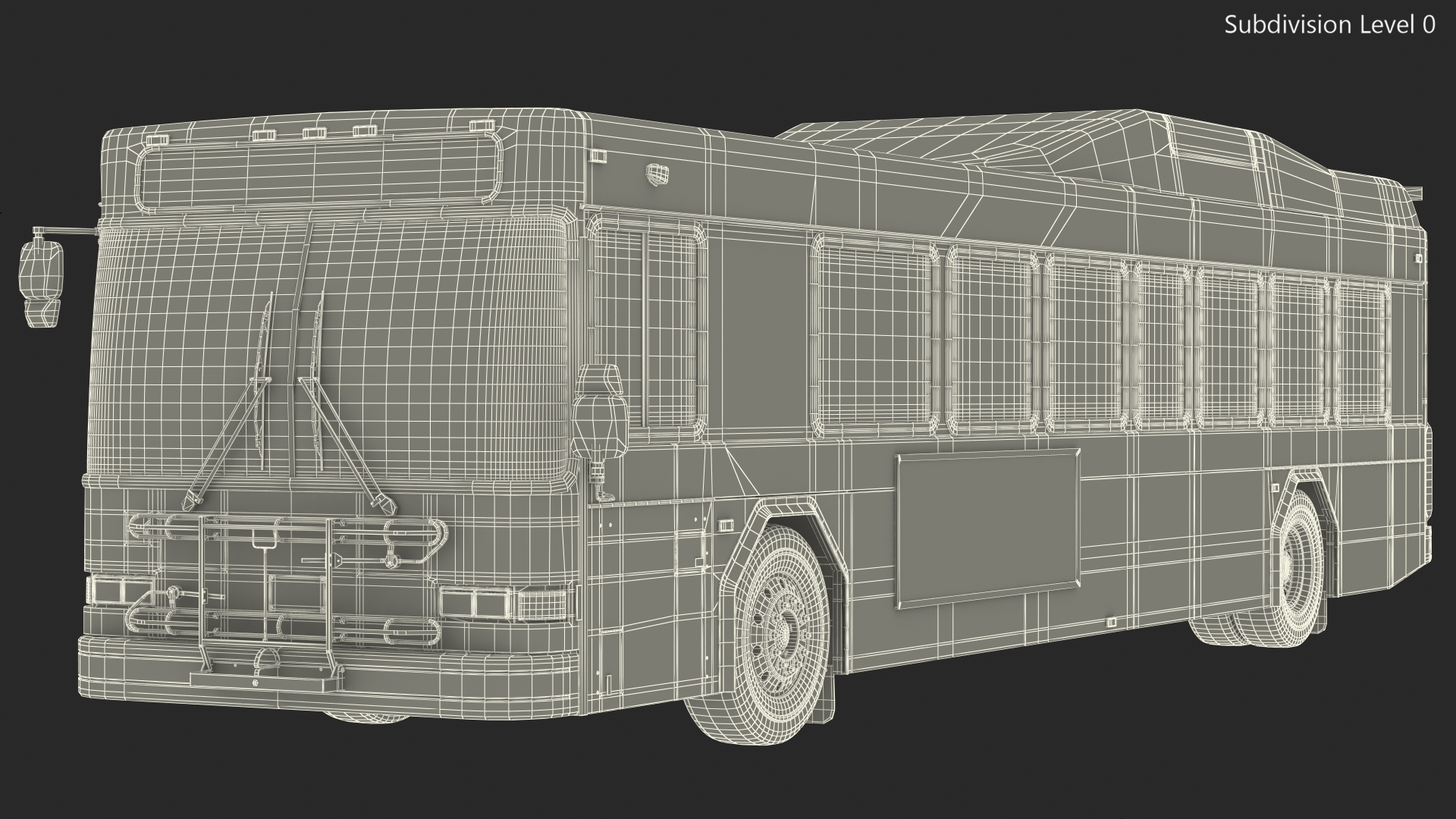 3D Gillig Low Floor Hybrid Bus Intercity Blue Simple Interior model