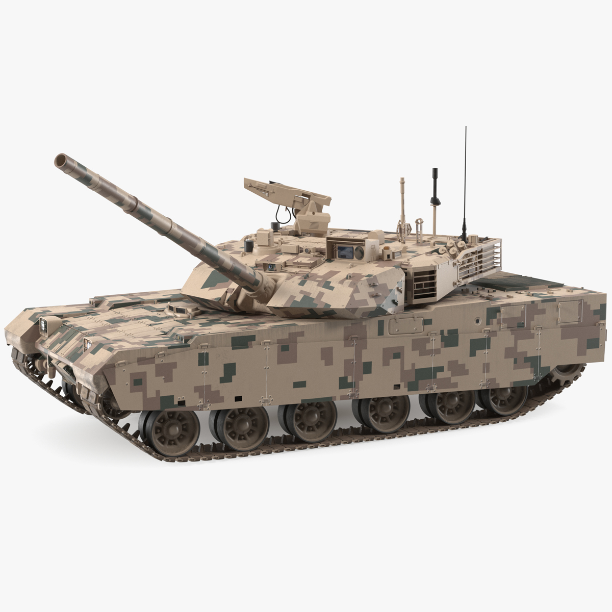 3D Norinco VT-4 Chinese Tank Rigged for Maya