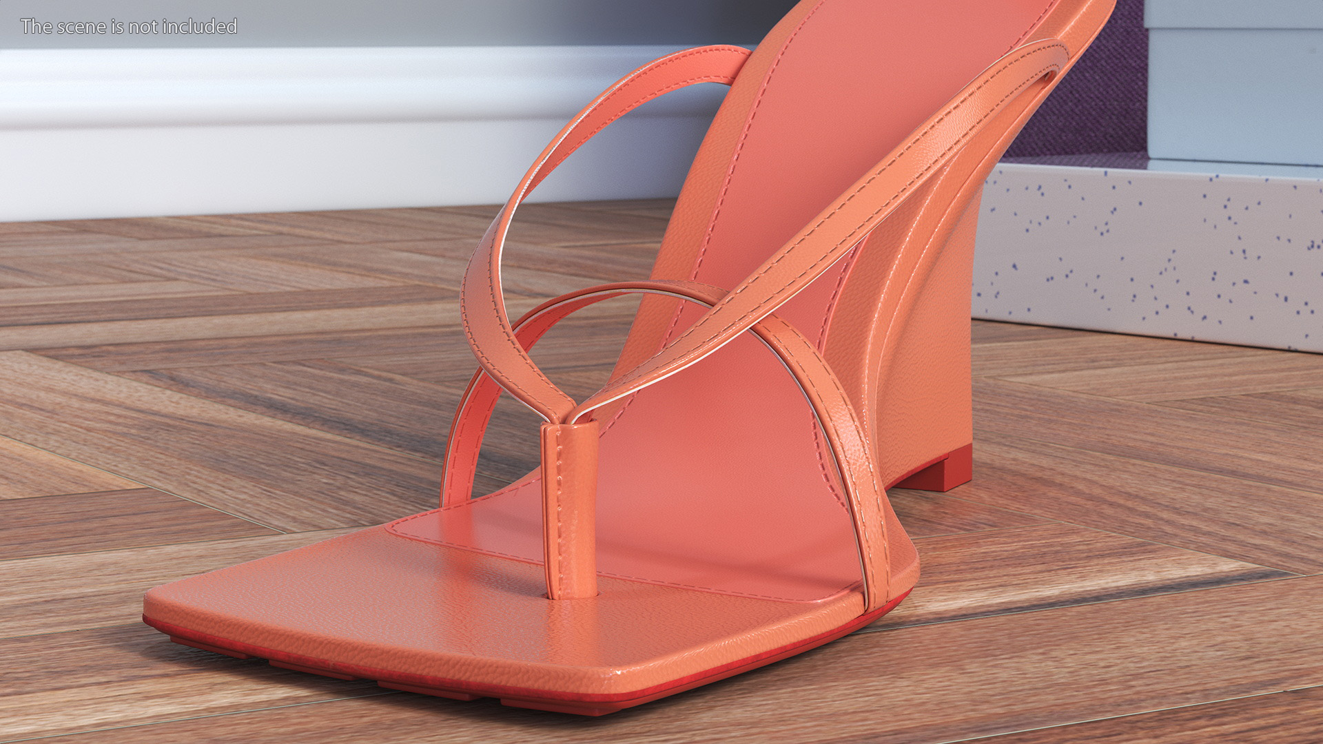 Women Stretch Wedge Sandals Pink 3D