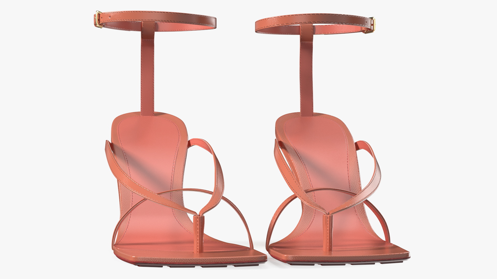 Women Stretch Wedge Sandals Pink 3D