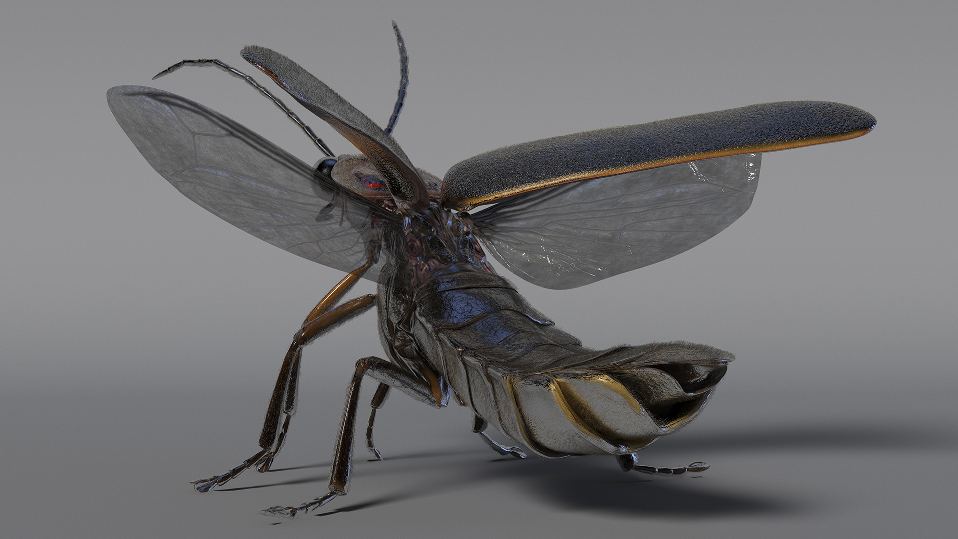 3D Big Dipper Firefly Standing Pose Fur